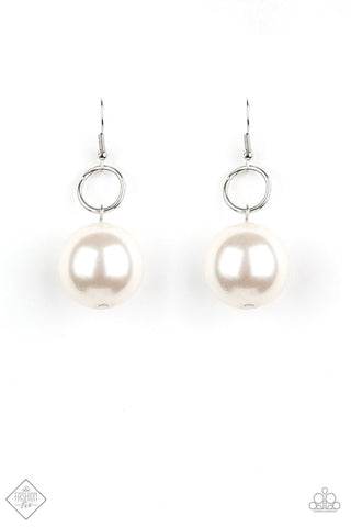 Wall Street Welcome Party White Paparazzi Earrings