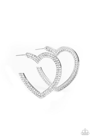 AMORE to Love White Paparazzi Earrings