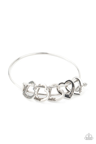 A Charmed Society Silver Paparazzi Bracelet