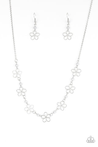 Always Abloom Silver Paparazzi Necklace