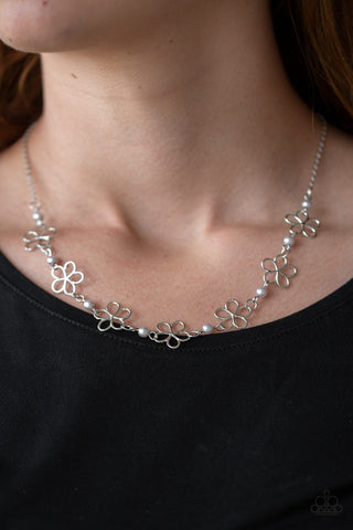 Always Abloom Silver Paparazzi Necklace