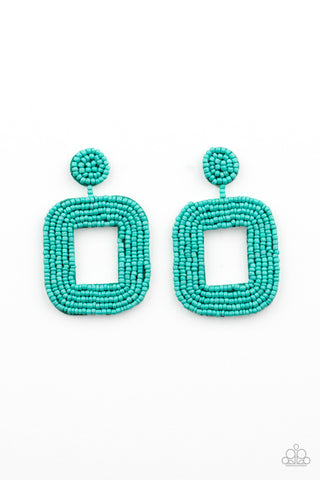Beaded Bella Blue Paparazzi Earrings