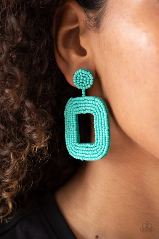 Beaded Bella Blue Paparazzi Earrings
