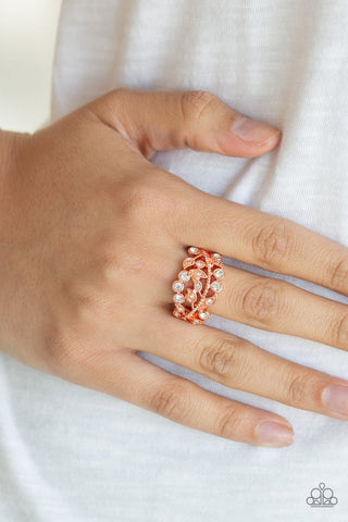 Bling Swing Copper Paparazzi Ring