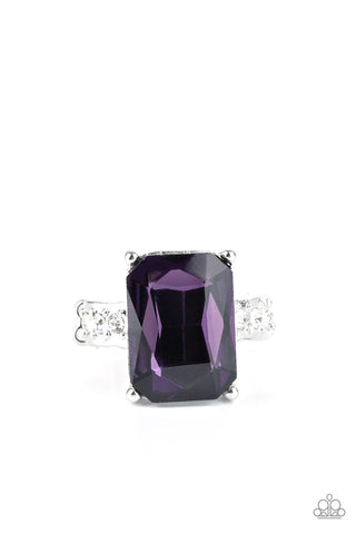 Bring Down the POWERHOUSE Purple Paparazzi Ring