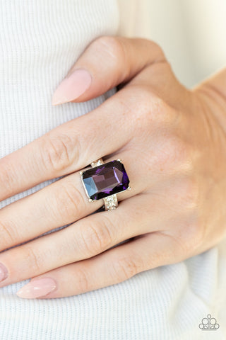 Bring Down the POWERHOUSE Purple Paparazzi Ring