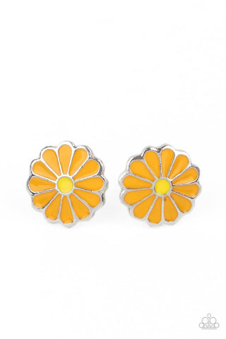 Budding Out Orange Paparazzi Earrings
