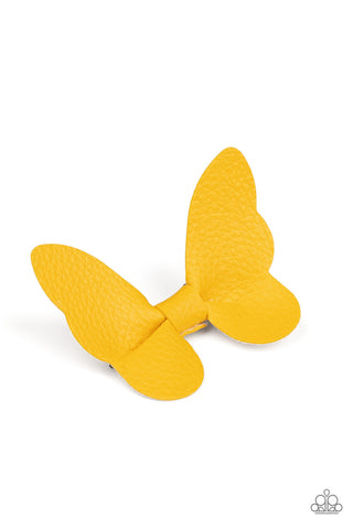 Butterfly Oasis Yellow Paparazzi Hair Clip