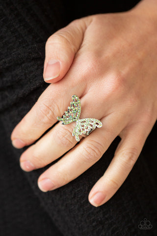 Butterfly Orchard Green Paparazzi Ring