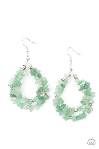 Canyon Rock Art Green Paparazzi Earrings