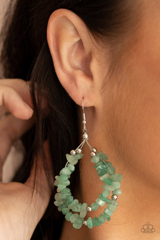 Canyon Rock Art Green Paparazzi Earrings