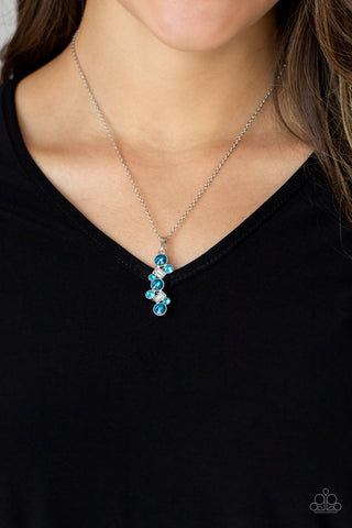Classically Clustered Blue Paparazzi Necklace