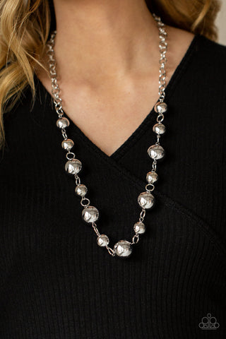 Commanding Composure Silver Paparazzi Necklace