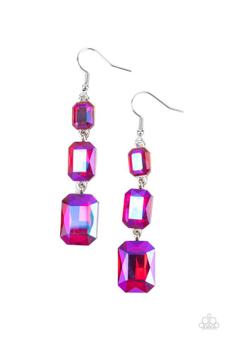 Cosmic Red Carpet Pink Paparazzi Earrings