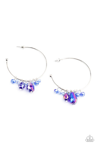 Dazzling Downpour Blue Paparazzi Earrings