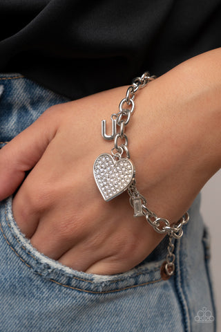 Declaration of Love White Paparazzi Bracelet