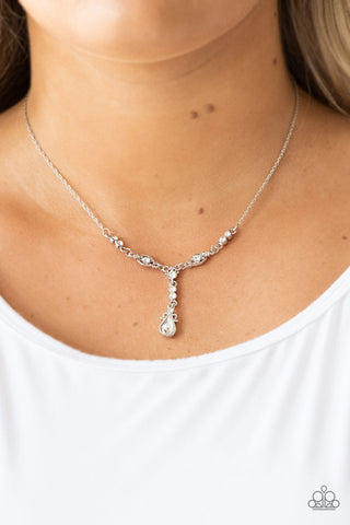 Diva Dazzle White Paparazzi Necklace