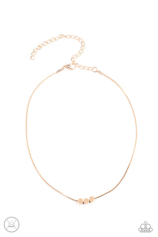 Dynamically Dainty - Gold - Paparazzi Choker Necklace