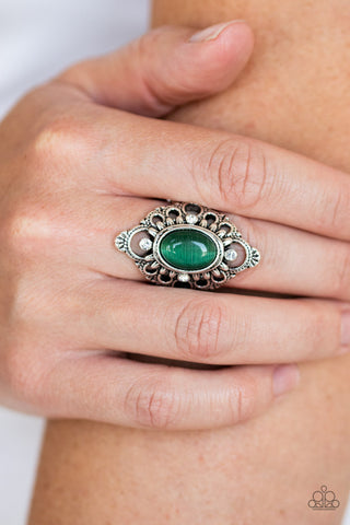 Elegantly Enchanted Green Paparazzi Ring