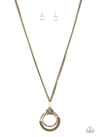 Elliptical Essence Green Paparazzi Necklace