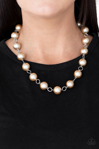 Ensconced in Elegance Brown Paparazzi Necklace