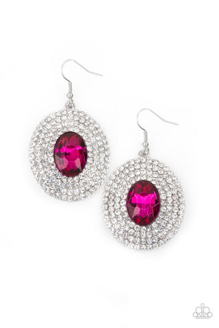 FIERCE Field Pink Paparazzi Earrings
