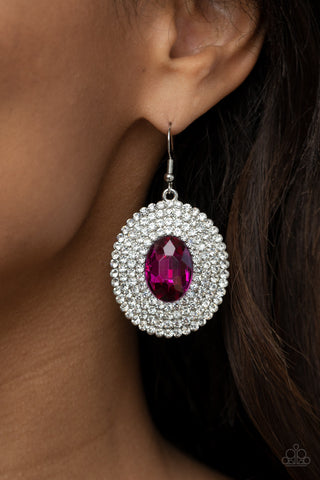 FIERCE Field Pink Paparazzi Earrings