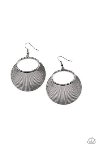 Fan Girl Glam Black Paparazzi Earrings