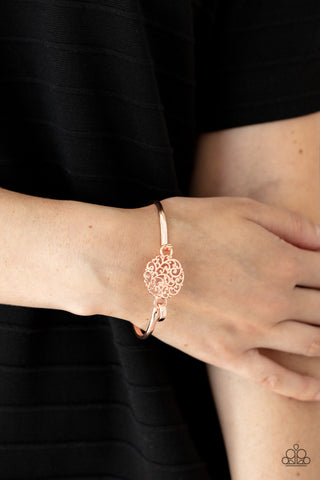 Filigree Fiesta Rose Gold Paparazzi Bracelet