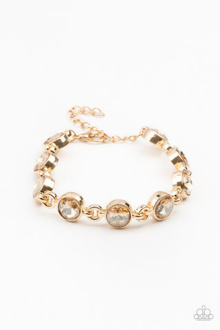 First in Fashion Show Gold Paparazzi Bracelet