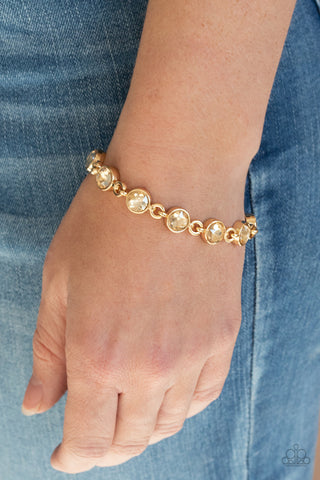 First in Fashion Show Gold Paparazzi Bracelet