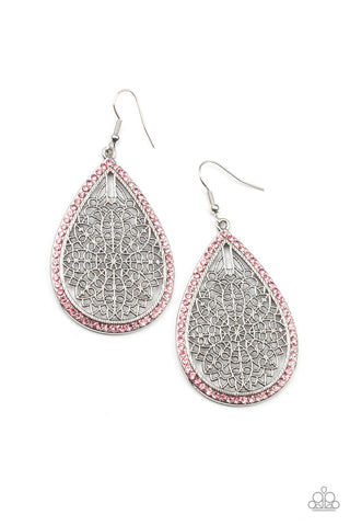 Fleur de Fantasy Pink Paparazzi Earrings