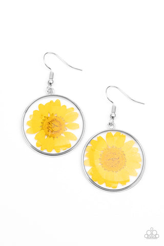 Forever Florals Yellow Paparazzi Earrings