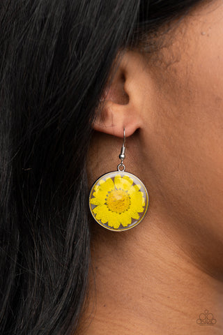 Forever Florals Yellow Paparazzi Earrings