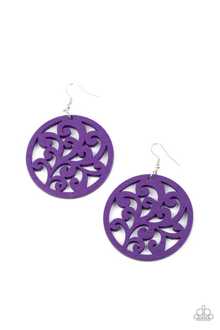 Fresh Off the Vine Purple Paparazzi Earrings