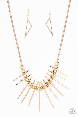 Fully Charged Gold Paparazzi Necklace