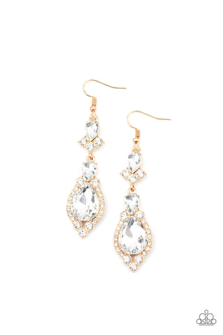 Fully Flauntable Gold Paparazzi Earrings