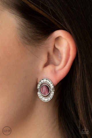 GLOW of Force Purple Paparazzi Clip-On Earrings
