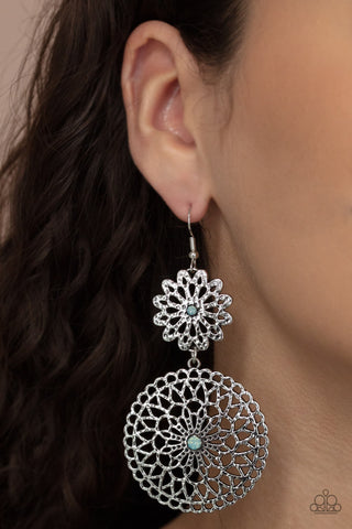 Garden Mantra Blue Paparazzi Earrings