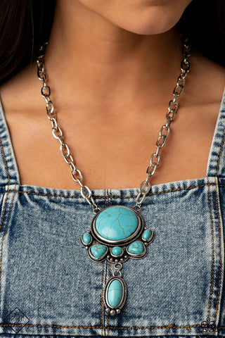 Geographically Gorgeous Blue Paparazzi Necklace