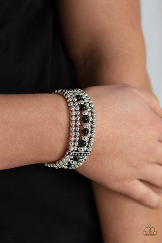 Gloss Over the Details Black Paparazzi Bracelet