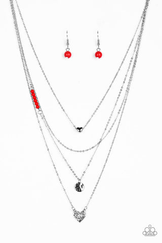 Gypsy Heart Red Paparazzi Necklace