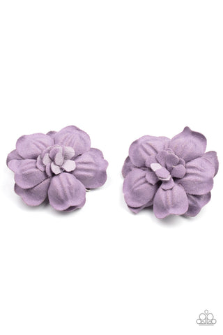 Happy-GROW-Lucky Purple Paparazzi Hair Clips