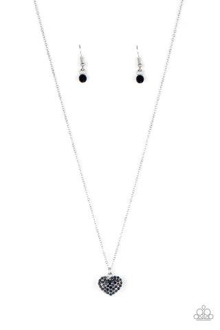 Heart-Warming Glow Blue Paparazzi Necklace