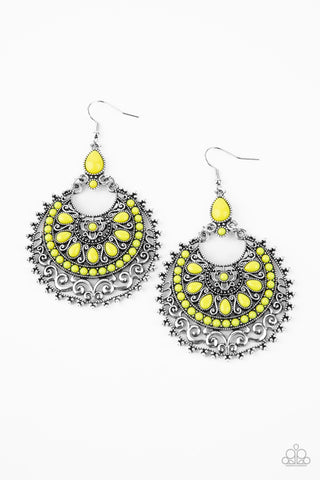 Laguna Leisure Yellow Paparazzi Earrings