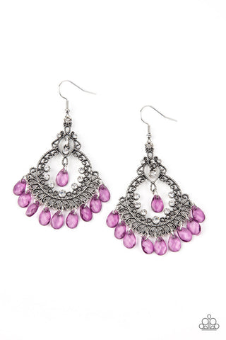 Lyrical Luster Purple Paparazzi Earrings