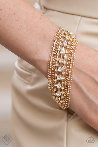 July 2022 Magnificent Musings Trend Blend Complete Fashion Fix Set - Gold White Rhinestone