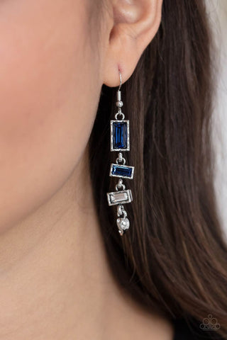 Modern Day Artifact Blue Paparazzi Earrings