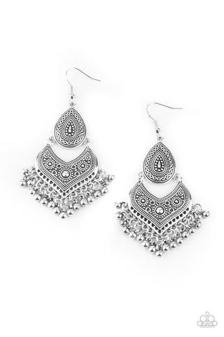 Music to My Ears Silver Paparazzi Earrings
