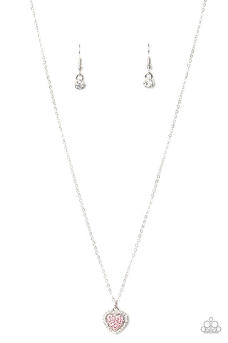 My Heart Goes Out to You Pink Paparazzi Necklace